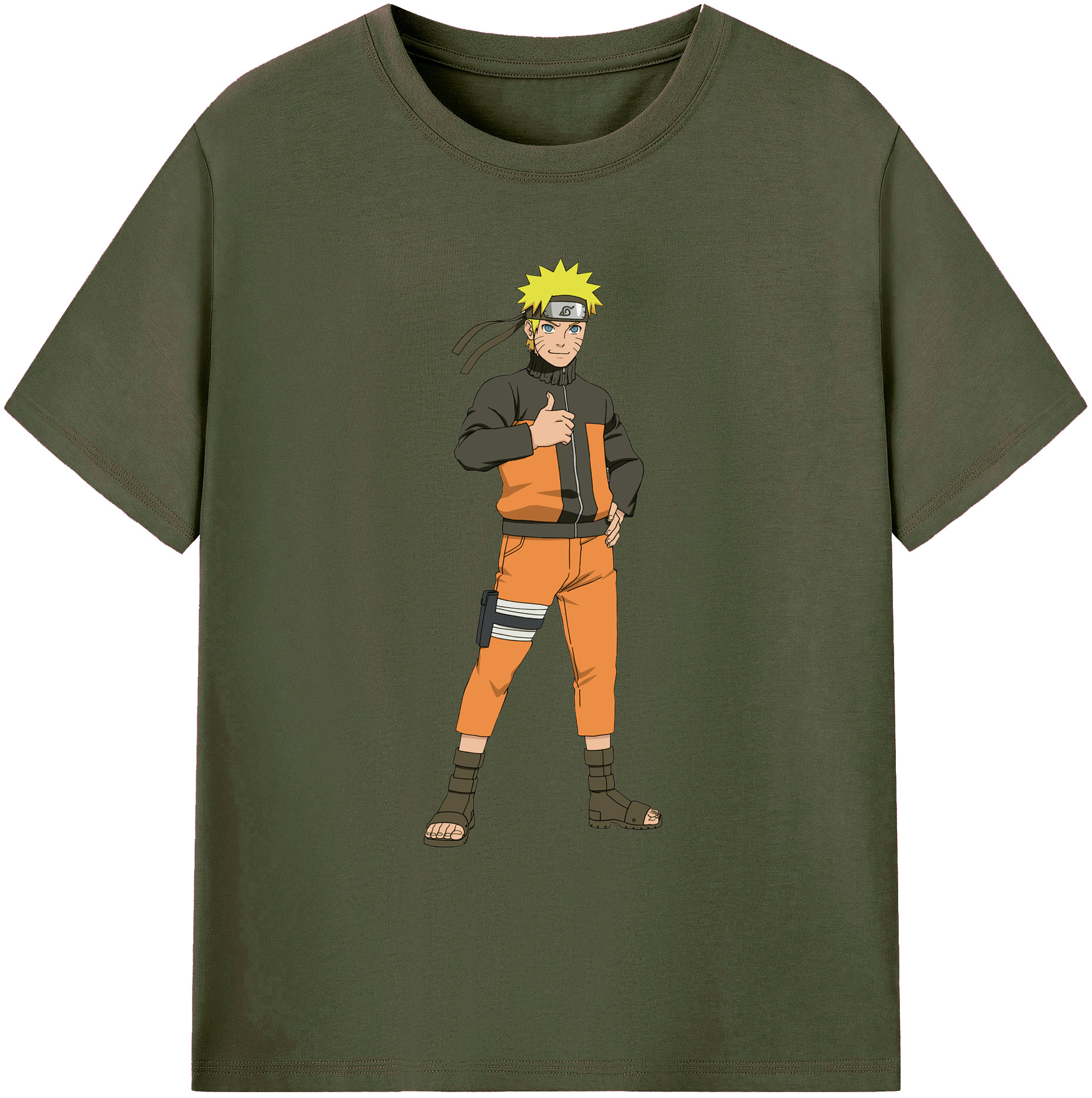 （画像用） NARUTO -ナルト- うずまき ナルト Uzumaki Naruto 綿100％ メンズ半袖Tシャツ｜肌触りやわらか＆通気性